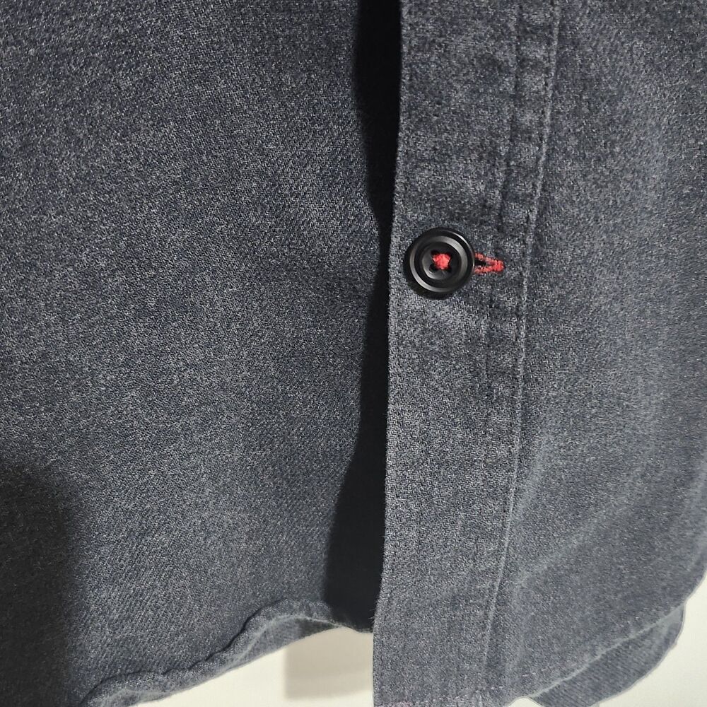 Coleman Mens Dark Gray Black Long Sleeve Button Down Shirt Size L Cotton Blend - Picture 4 of 10